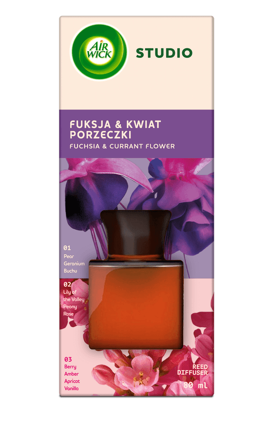 Air Wick Pachnące Patyczki STUDIO Fuksja & Kwiat Porzeczki